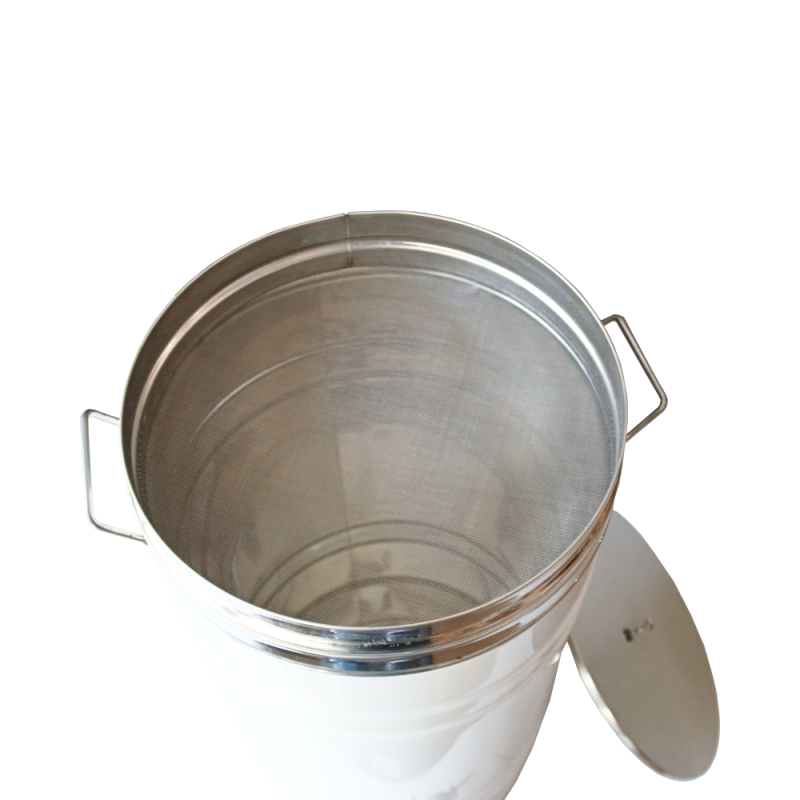 Medaus nusodinimo talpa, 70L/100kg, nerūdijančio plieno, su koštuvu — alternatyvi nuotrauka