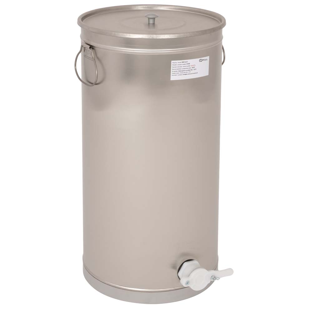 Nerūsējošā tērauda medus tvertne ar rokturiem, 50 l (ECO) nuotrauka 3