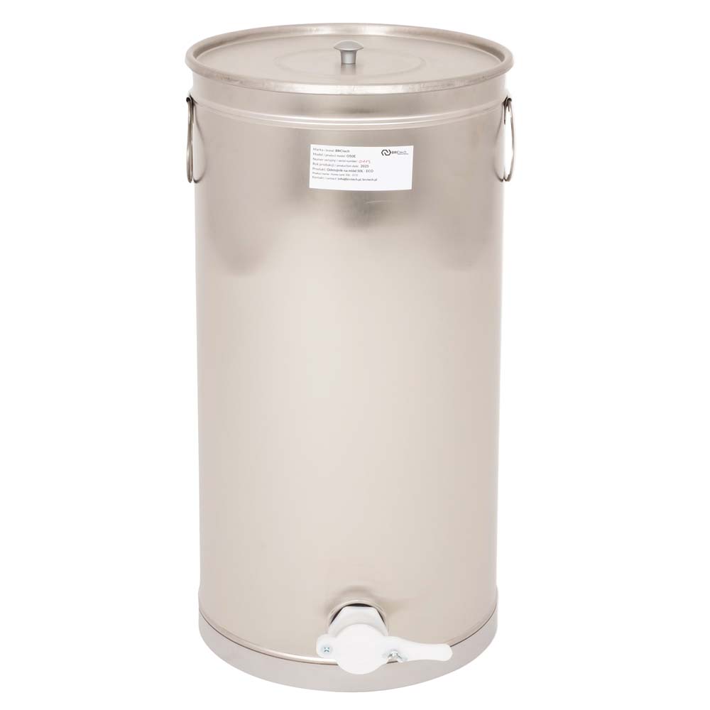 Nerūsējošā tērauda medus tvertne ar rokturiem, 50 l (ECO)